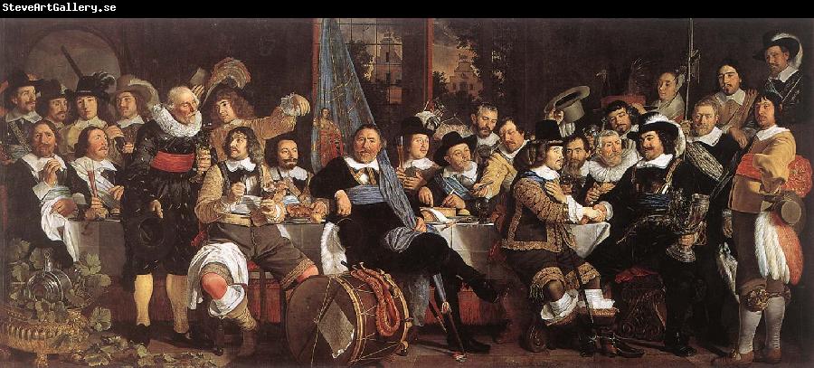 HELST, Bartholomeus van der Celebration of the Peace of Mnster, 1648, at the Crossbowmen s Headquarters